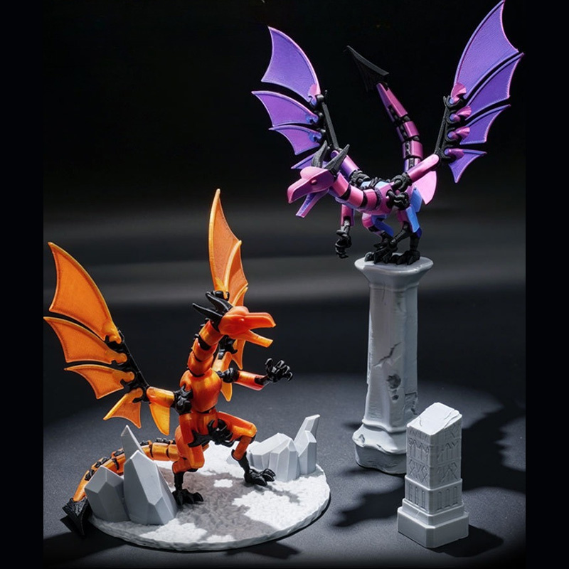 3D Printing For Dummies - Dummy 13 Flying Dragon Action Figure
