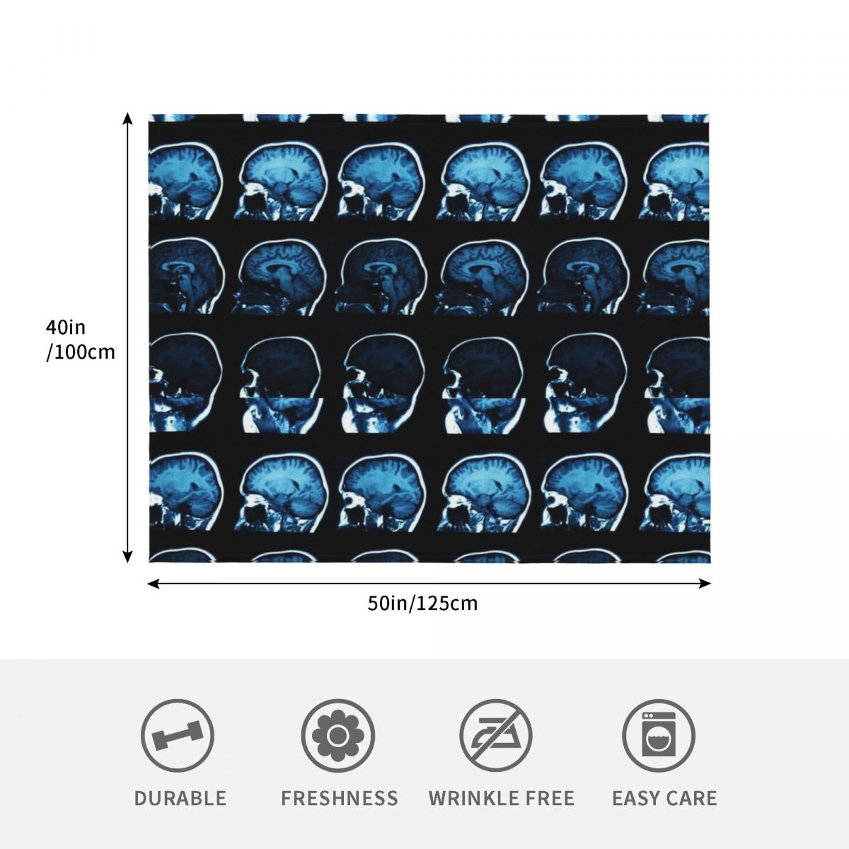 Brain MRI x-ray Throw Blanket  - 3D Printing X Ray ulasan dan harga