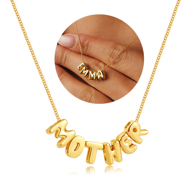 Bubble Letter Necklaces Custom - 3D Printing Jewellery ulasan dan harga