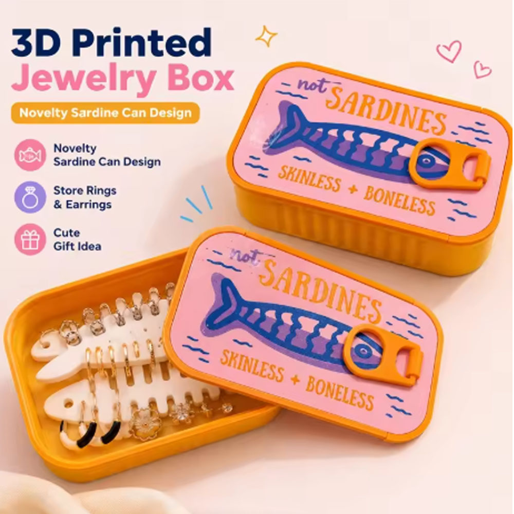 Sardine Tin Jewelry Box 3D Pri - 3D Printing Jewellery ulasan dan harga