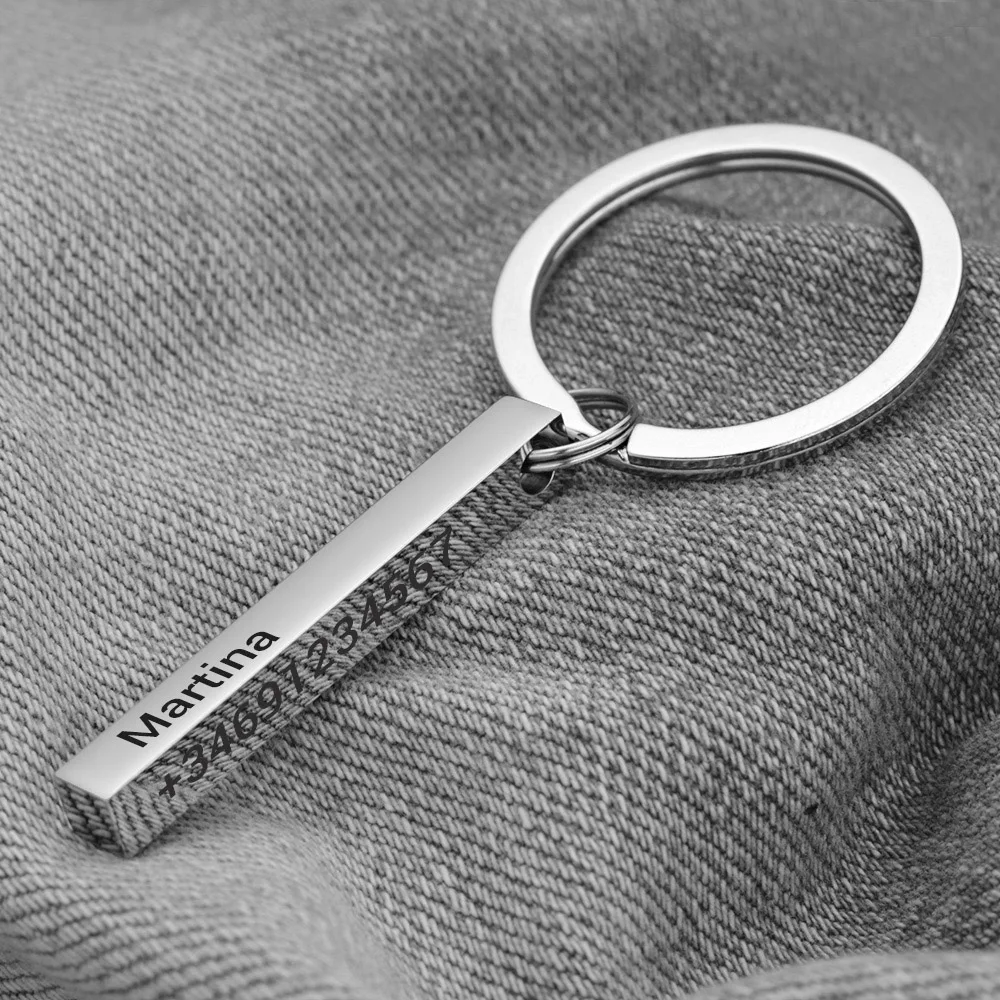 Personalized 3D Bar Keychain E - 3D Printing Logo ulasan dan harga