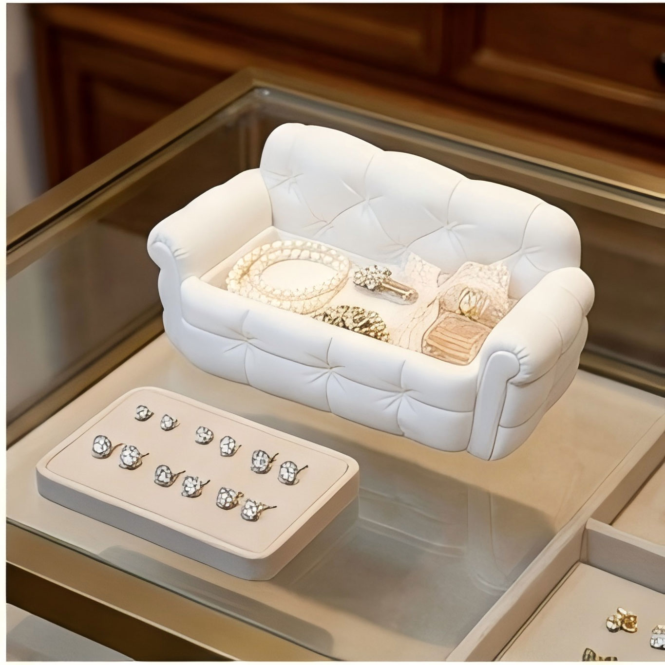 Mini Sofa Jewelry Storage Tray - 3D Printing Jewellery ulasan dan harga