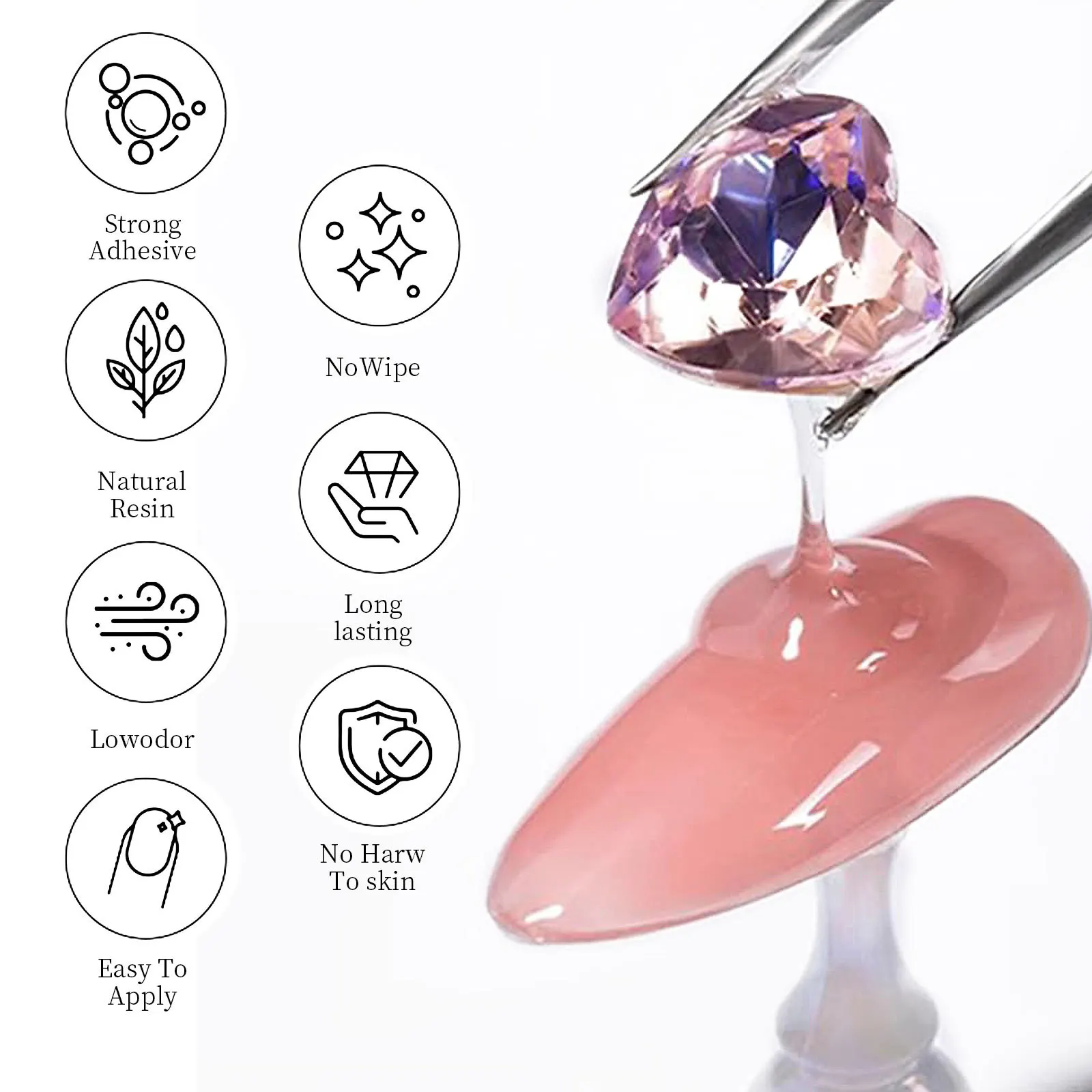 Nail Rhinestone Glue Gel for D - 3D Printing Jewellery ulasan dan harga