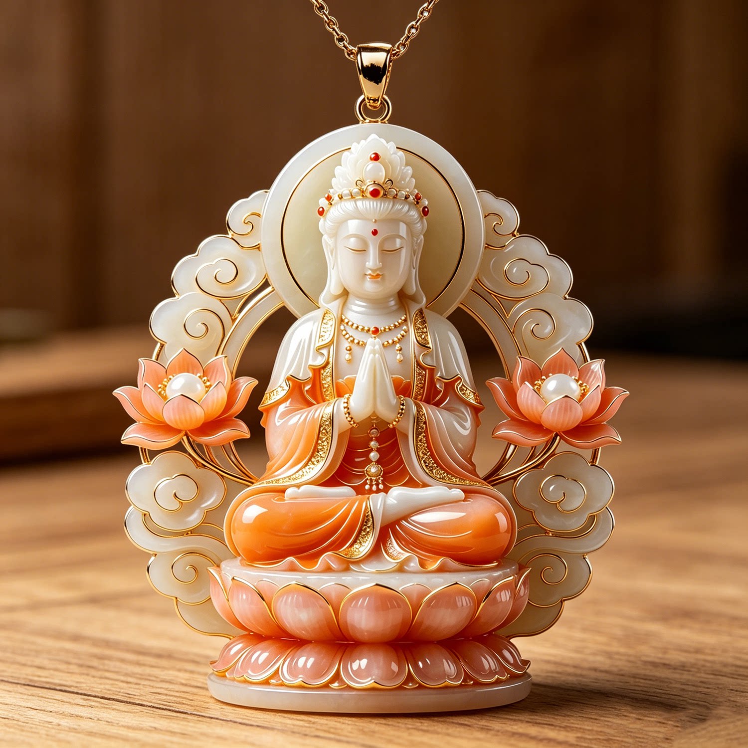 3D Embossed Guanyin Bodhisattv - 3D Printing Jewellery ulasan dan harga