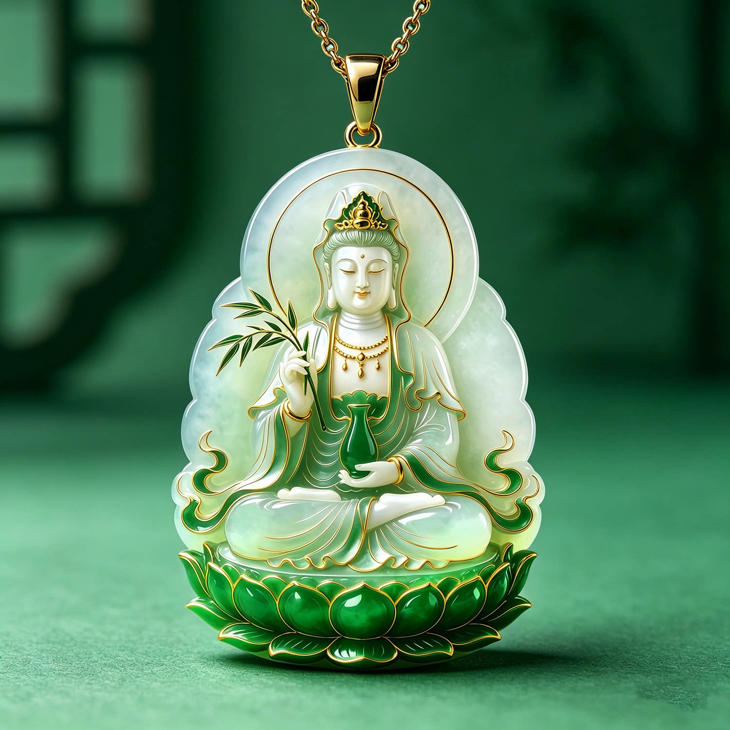 3D Embossed Guanyin Bodhisattv - 3D Printing Jewellery ulasan dan harga
