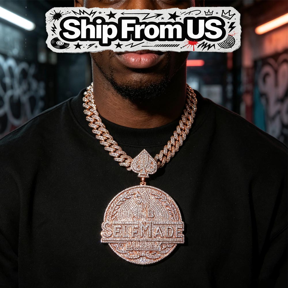 “Self Made”Iced Out Pendant 18 - 3D Printing Jewellery ulasan dan harga