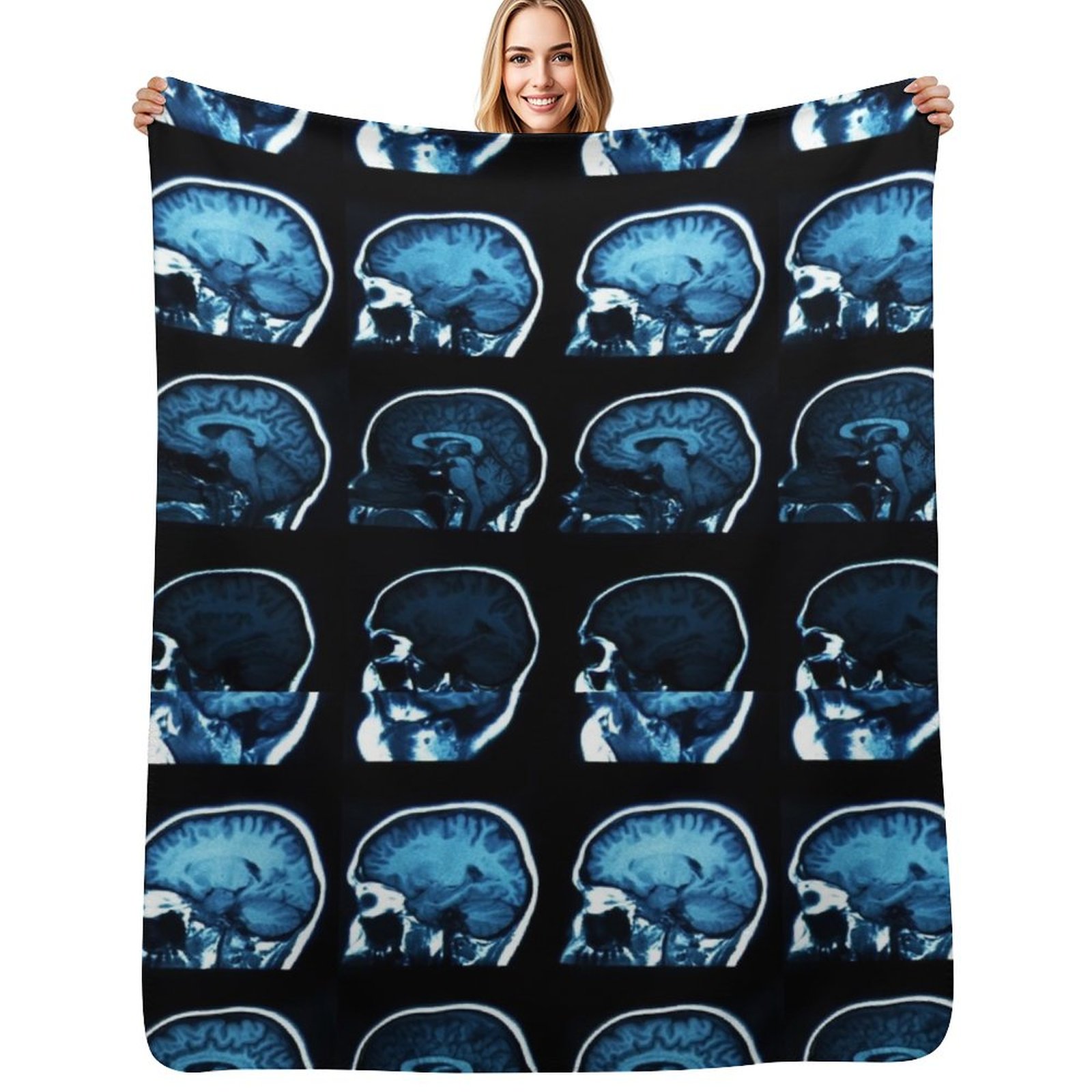 Brain MRI x-ray Throw Blanket  - 3D Printing X Ray ulasan dan harga