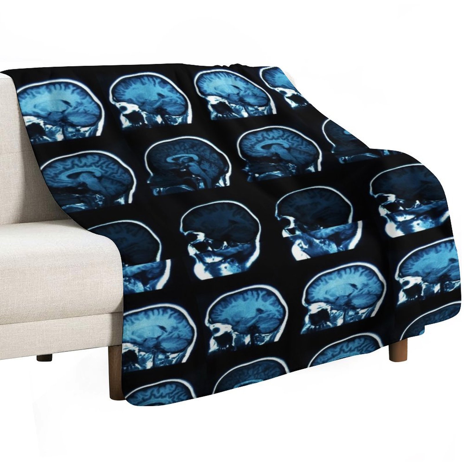 Brain MRI x-ray Throw Blanket  - 3D Printing X Ray ulasan dan harga