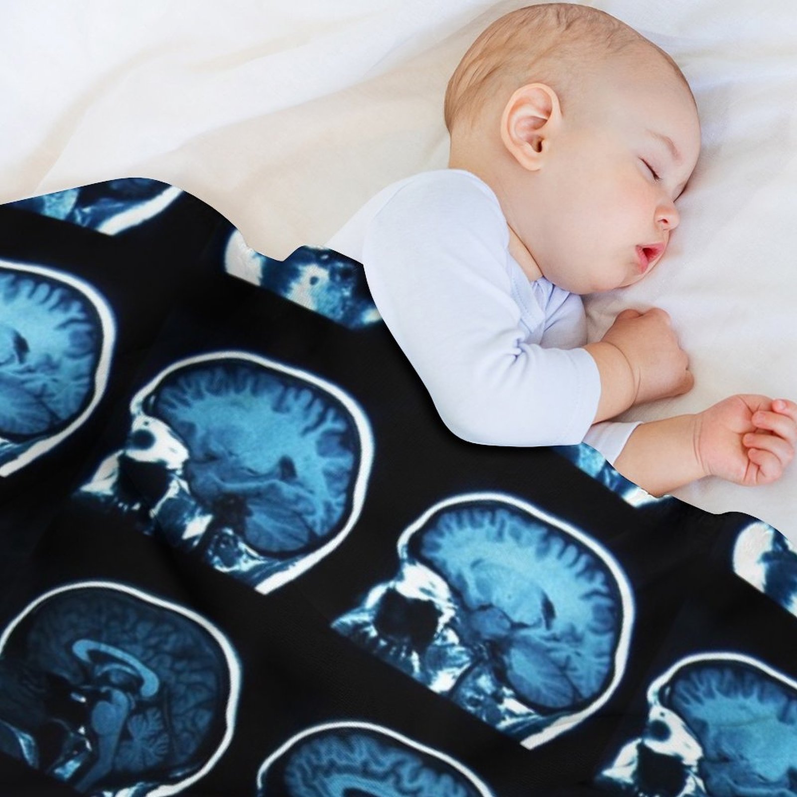 Brain MRI x-ray Throw Blanket  - 3D Printing X Ray ulasan dan harga