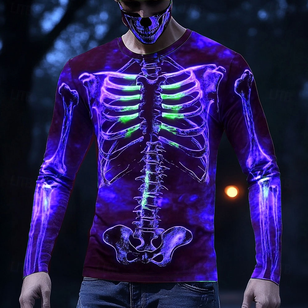 Men Glowing X-Ray Skeleton 3D  - 3D Printing X Ray ulasan dan harga