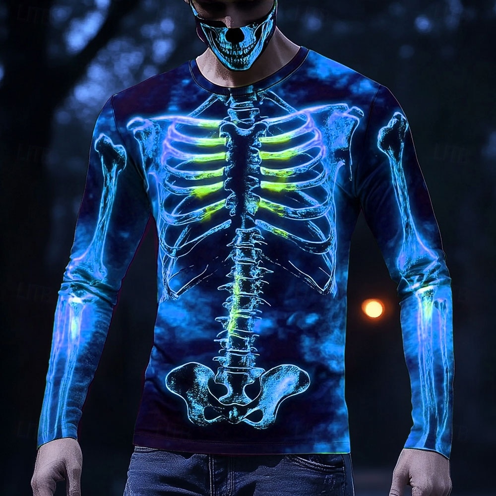 Men Glowing X-Ray Skeleton 3D  - 3D Printing X Ray ulasan dan harga