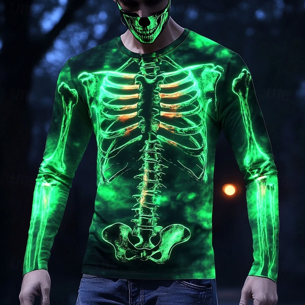 Men Glowing X-Ray Skeleton 3D  - 3D Printing X Ray ulasan dan harga